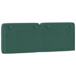 vidaXL Coussin de tête de lit vert foncé 140 cm velours