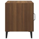 vidaXL Table de chevet Chêne marron Bois d'ingénierie