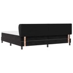 vidaXL Lit à ressorts avec matelas Noir 200 x 200 cm Velours