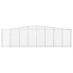 vidaXL Paniers à gabions arqués 15 Pièces 400x30x100/120 cm Fer galvanisé