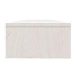 vidaXL Support de moniteur Blanc 100x24x13 cm Bois de pin solide