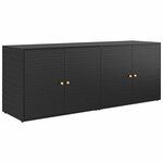 vidaXL Armoire de rangement de jardin Noir 198x55 5x80 cm Résine tressée
