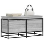 vidaXL Boîte de rangement avec couvercle sonoma gris bois d'ingénierie