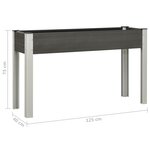 vidaXL Lit surélevé de jardin 125x40x75 cm WPC Gris