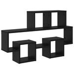 vidaXL Étagère Murale Chêne Noir 82 x 15 x 51 cm Bois d'ingénierie