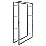 vidaXL Portant de bois de chauffage Noir 80x25x150 cm Acier