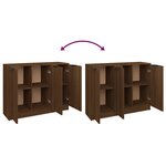 vidaXL Buffet Chêne marron 90 5x30x70 cm Bois d'ingénierie