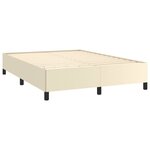 vidaXL Cadre de lit sans matelas crème 140x190 cm similicuir