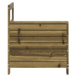 vidaXL Canapé de jardin accoudoir 69x62x70 5 cm bois de pin imprégné