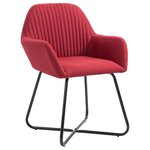 vidaXL Chaises à manger lot de 4 rouge bordeaux tissu