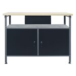vidaXL Établi Noir 120x60x85 cm Acier