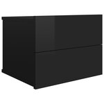 vidaXL Table de chevet Noir brillant 40x30x30 cm Bois ingénierie