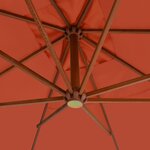 vidaXL Parasol de jardin en porte-à-faux avec mât en bois terre cuite