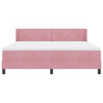 vidaXL Lit à ressorts avec matelas Rose 200 x 180 cm Polyester