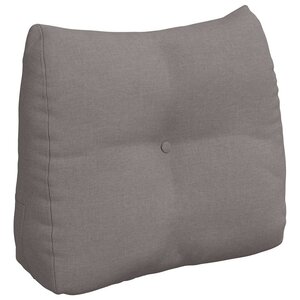 vidaXL Coussin de Dos Taupe 60 x 24 x 50 cm tissu