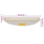 vidaXL Tapis d'escalier 15 Pièces blanc 56x17x3 cm