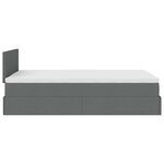 vidaXL Lit ottoman avec matelas gris foncé 120x190 cm tissu