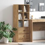 vidaXL Haut Armoire avec tiroir chêne artisanal 45 5 x 34 x 127 cm