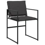 vidaXL Ensemble de salle à manger pour jardin 5 Pièces Noir