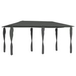 vidaXL Belvédère avec revêtement de poteaux 2 98x5 3x2 59 m 160 g/m²