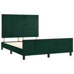 vidaXL Cadre de lit sans matelas vert foncé 140x200 cm velours