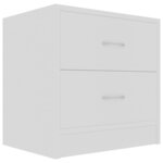 Vidaxl tables de chevet 2 pièces blanc 40x30x40 cm bois d'ingénierie