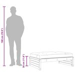 vidaXL Repose-pied de jardin 120x80 cm gris bois de pin massif