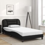 vidaXL Cadre de lit avec LED sans matelas noir 100x200 cm