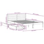 vidaXL Cadre de lit sans matelas blanc 160x200 cm bois de pin massif