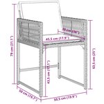 vidaXL Ensemble à manger de jardin coussins 7 Pièces mélange beige rotin