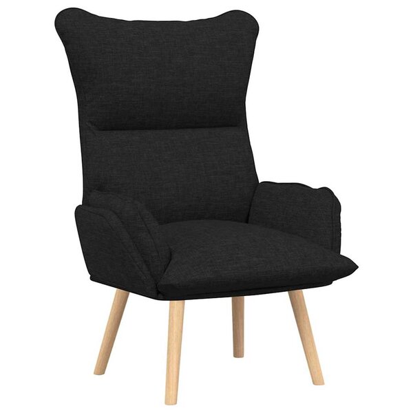 vidaXL Fauteuil relaxant Noir 69 x 74 x 93 cm tissu