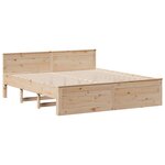 vidaXL Cadre de lit sans matelas avec tête de lit 180x200 cm bois pin