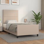 vidaXL Cadre de lit sans matelas cappuccino 90x200 cm similicuir