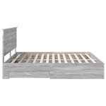 vidaXL Cadre de lit Gris Sonoma 200 x 200 cm Bois d'ingénierie