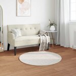 vidaXL Tapis en Fourrure Synthétique de Lapin Olite Crème Ø 100 cm