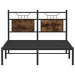 vidaXL Cadre de lit sans matelas chêne fumé 120x190 cm bois ingénierie