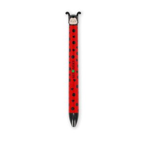 Stylo Click and Clack bicolore - motif Ladybug