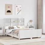vidaXL Cadre de lit sans matelas blanc 140x190 cm bois de pin massif