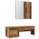 vidaXL Ensemble de meubles de couloir vieux bois bois d'ingénierie