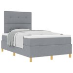 vidaXL Lit à ressorts avec matelas Gris clair 120 x 190 cm tissu
