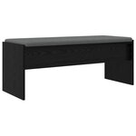 vidaXL Banc d'entrée avec coussin Chêne noir 103 x 38 x 40 cm