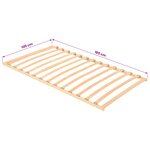 vidaXL Sommier à lattes Marron 100 x 190 cm Bois de hêtre massif