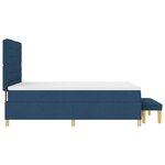 vidaXL Lit à ressorts avec matelas Bleu 140 x 200 cm tissu