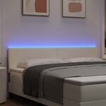 vidaXL Tête de lit LED avec des lumières à LED Crème 180 cm Polyester