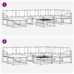 vidaXL Ensemble de canapés d'extérieur 8 Pièces Blanc et gris clair