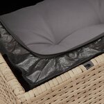 vidaXL Canapé de jardin avec coussins 2 places beige résine tressée