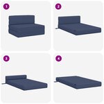 vidaXL Canapé-lit pliable Bleu 70 x 72 x 60 cm Tissu