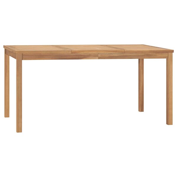 vidaXL Table à dîner de jardin 160x80x77 cm Bois de teck solide