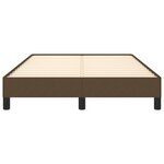 vidaXL Cadre de lit sans matelas marron foncé 120x190 cm tissu