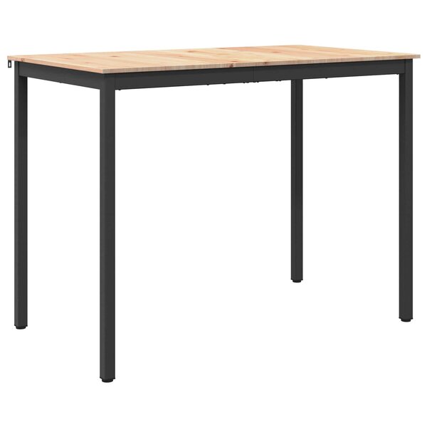 vidaXL Table de bar Naturel 110 x 55 x 105 cm Bois de pin massif